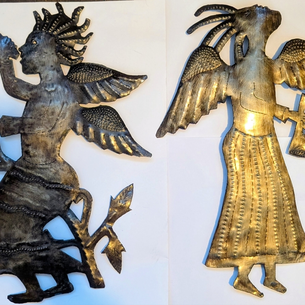 Handcrafted Metal Angel Wall Art